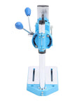 Jiawu High Capacity Electric Drill Stand Rotatable Bench Press for Wood Plastic Iron with 80mm Stroke and steel rod
