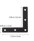 Heavy Duty Dark Steel L Brackets 20 Pack Corner Braces For Wood Furniture Repair Plates With Anti Bending Design Easy To Install