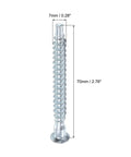 Confirmat Screws 7x70mm Hex Socket Wood Screws Zinc Plated 100 Pack For Furniture Assembly And DIY Projects Durable Heavy Duty Hardware