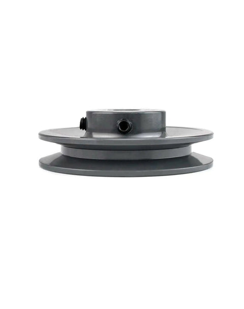 Built Tough V Belt Pulley 3.95 Inch Outside Diameter with Five Eighths Inch Bore Single Groove Fixed Bore Cast Iron Sheave