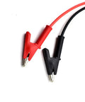 Two Pack 4mm Banana Plug To Alligator Clip Test Lead Set 14AWG Red and Black, 3 Feet Long, Shroudless Banana Plugs