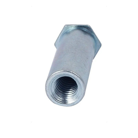Top Shelf M6 Zinc Plated Carbon Steel Self Clinching Standoffs Heavy Duty Full Thread Hex Head Nuts And Bolts Kit, close-up of standoff.