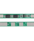 12 Pack 1S 3.7V 4A BMS Protection Board For 18650 Lithium Ion Cells, green circuit board with chips and terminals, compact design.