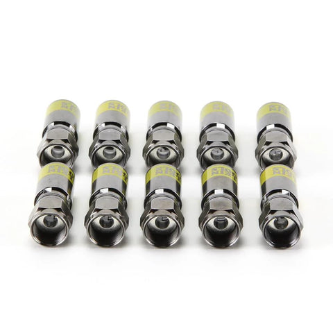 Klein Tools VDV812-606 F-Connectors for RG6/6Q coaxial cable, universal compression, male, 10-pack