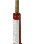 Heavy-Duty Basement Floor Jack With 16 Inch Lift Height And 9,738 Pound Capacity In Red Steel, Telescoping Brace, Screw, Turning Bar, Pins