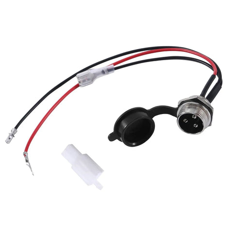 3 Pin 3 Wire Charger Port Replacement For Razor Crazy Cart XL DLX Shift Ground Force Drifter Go Kart Dune Buggy E325 E300 E200 E175 E100 Kids Electric Scooter And E Scooter Charging Parts