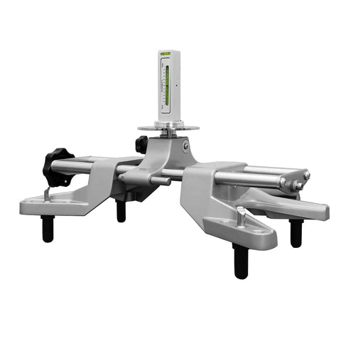 High Octane 3D DSP Wheel Alignment Clamp With Magnetic Adapter For Universal 11 To 25 Inch Rims Precision Camber Caster Gauge Tool, shown from side.