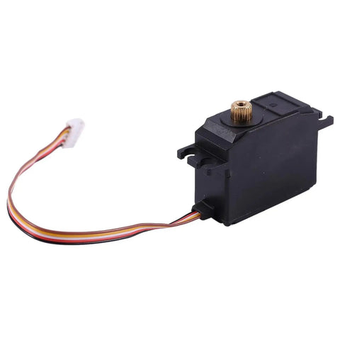 Premium Metal Steering Gear Upgrade Servo Motor For RC Cars And Trucks Offering Hella Tough Durability with wires and brass gear.