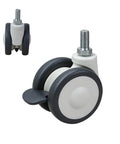 Real Smooth Roll 3 Inch Stem Caster Wheels With M12 Mount And Whisper Quiet Rubber Treads Heavy Duty Twin Wheel Casters for care beds