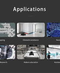 Applications of RPLIDAR X4 Pro 2D Lidar Sensor for mapping, obstacle avoidance, navigating, SLAM research, makers education, and assisted driving.