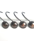 12 Pack Vintage Metal Shower Curtain Hooks With Round Glide Rings For Easy Hanging, No Fuss Bath Curtain Clips close-up