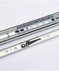 Pro Level Full Extension Ball Bearing Drawer Slides For Toolboxes And Cabinets Built Like A Tank Smooth Silent Glide Game Changer Storage Setup 10 Pair Box with silver electroplated steel tracks.