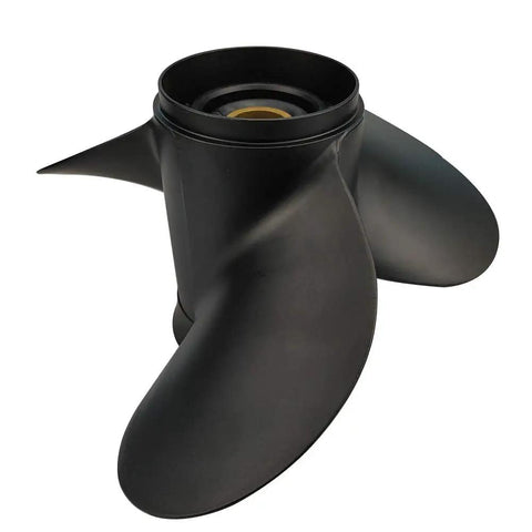 Aluminum Three Blade Propeller For 40 To 140HP BRP Johnson Evinrude OMC Stern Drive With Thru Hub Exhaust And 13 Spline Right Rotation 13 And A Quarter By 17 Inches Durable Easy To Maintain