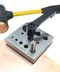 Eight Piece Disc Cutter Set For Quick Circle Cutting With Lever Clamp One Eighth Inch To One Inch Sizes Handles Up To Fourteen Gauge