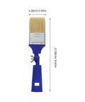 Adjustable 2 Inch Flat Tip Paint Brush for walls and wood decks with 270 degree angled blue handle, dimensions labeled