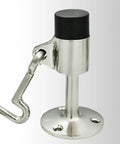 Heavy Duty Zinc Alloy Door Stopper With Hanging Hook, designed to hold doors open and protect walls from damage.
