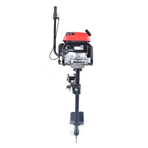 Front view of Powerful 6HP 170cc Gas Outboard Motor With Air Cooling CDI System for marine use