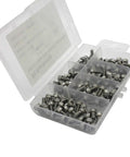 Top Shelf M3 X 8 MM Socket Head Cap Screws Built From Corrosion Resistant 188 Stainless Steel in divided storage box.
