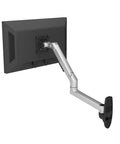 Heavy Duty Aluminum Wall Mount Monitor Arm With Full Motion Flex Grip Secure Heavy Duty Bracket For 17 To 32 Inch LCD LED Screens from the back view.