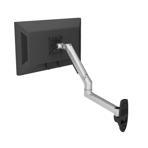 Heavy Duty Aluminum Wall Mount Monitor Arm With Full Motion Flex Grip Secure Heavy Duty Bracket For 17 To 32 Inch LCD LED Screens from the back view.