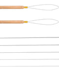 Beads Threading Tool For Jewelry Making And Beading Projects, Easy Sphere Threader To Help You Slide Beads Onto Strings, No Fuss For Bracelets, Necklaces, Earrings, And DIY Crafts, wooden handle with wire loops