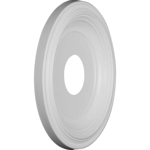 13 Inch Outer Diameter 3 And A Half Inch Inner Diameter 1 And A Quarter Inch Projection Traditional Thermoformed PVC Ceiling Medallion Lightweight Moisture Resistant Easy Install For Canopies Up To 7 And A Half Inches