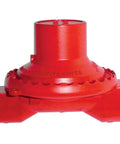 High Pressure Gas Regulator For Dual Bottle Systems With Red Finish One Quarter Inch Female Pipe Thread Inlet And Outlet