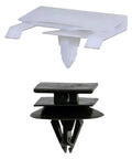 Body Side Rocker Molding Clips Kit Includes 20 Clips 10 White 10 Black For 9mm Hole Mounts DIY Friendly Easy Install Automotive Trim Fasteners For Rocker Panel Molding Replacement white and black plastic clips