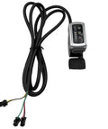 Thumb Throttle For Electric Bikes And Scooters With 7/8 Inch Handlebar, LED Display, Reverse Switch And Red Button, Built For 24V 36V 48V Systems