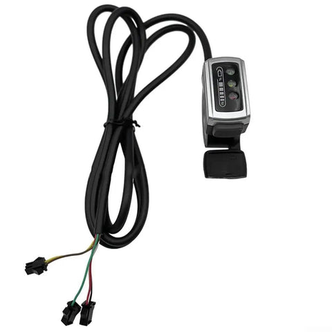 Thumb Throttle For Electric Bikes And Scooters With 7/8 Inch Handlebar, LED Display, Reverse Switch And Red Button, Built For 24V 36V 48V Systems