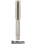 Half Inch 1/2-13 UNC Hand Tap Set Right Hand 3 Piece Threading Tap Kit for Metalworking showing bottom tap