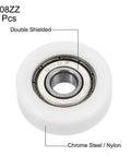 608ZZ Ball Bearing Guide Pulley Roller Round Wheel 8x30x10mm Double Shielded Chrome Steel Bearings GCr15, 4 pack, front view