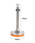 Set Of 4 Adjustable Leveling Feet With 304 Stainless Steel Heavy Duty Floor Stabilizers For Tables Chairs Shelves And Workbenches Easy Height And Angle Adjustment Rubber Cushioned Bottom, M20, 100mm