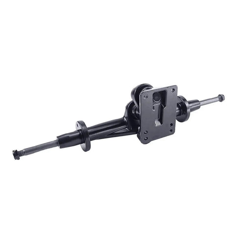15.2 Inch Double Kingpin Trucks Kit for Electric Skateboard with Preinstalled Motor Mounts, black, solid frame, side view