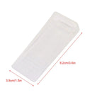 Transparent TPR door stop wedge 9.2cm x 3.8cm, part of Ten Pack No Drill Stackable Transparent Door Stops, anti collision design.