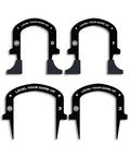 Four Pack Golf Putting Gates With Stands For Indoor And Outdoor Practice Stroke Control And Accuracy Training Aids - Black Set