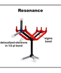 Organic Chemistry Model Set With 175 Color Coded Parts visualizing resonance with sigma bond and delocalized electrons.