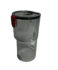 Large Capacity Dust Cup Box With Clear Cover And Cyclone Filter For Proscenic P16 Vacuum Cleaner, shown empty and upright