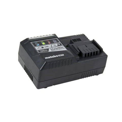MultiVolt Battery And Charger Starter Kit For 36V And 18V Tools, 8Ah 18V And 4Ah 36V, Lithium Ion, Slide Style, Charger With Built In USB Port, Rapid Charge, Compatible With Hitachi And Metabo HPT 18V Tools - side view of charger