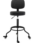 Built Tough Heavy Duty Shop Stool With Ergonomic Backrest And High Footrest 360 Degree Swivel Adjustable Height