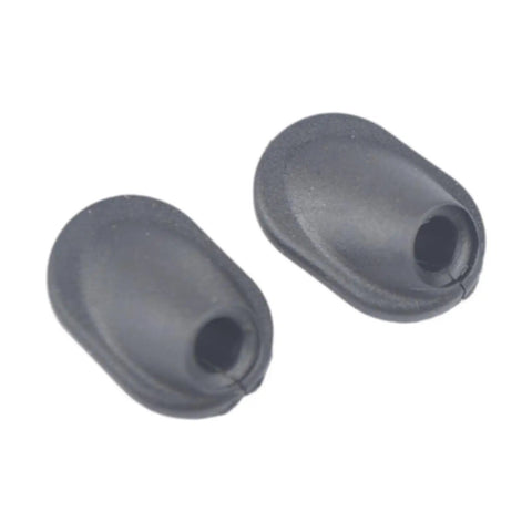 Two Pack Internal Cable Routing Grommets for Bike Brake and Shifter Housing Easy Install Frame Plugs Replacement Parts shown in black rubber