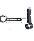 Durable Helmet Headlamp Clips Kit for Narrow Edged Helmets Hard Hats and Safety Caps Easy Install Headlight Hook with dimensions