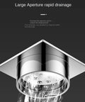 Floor Drain, Invisible Floor Drain Copper Swimming Pool Bathtub Hot(Round,75 Tube) with large aperture for rapid drainage.