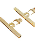 Gold-tone turn-lock purse clasps hardware set for handbags (6 sets) with washers