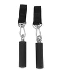 Durable Nylon And Stainless Steel Pull Up Handles With TPR Rubber Coated Anti Slip Grips For Gym Equipment Straight Cable Handles