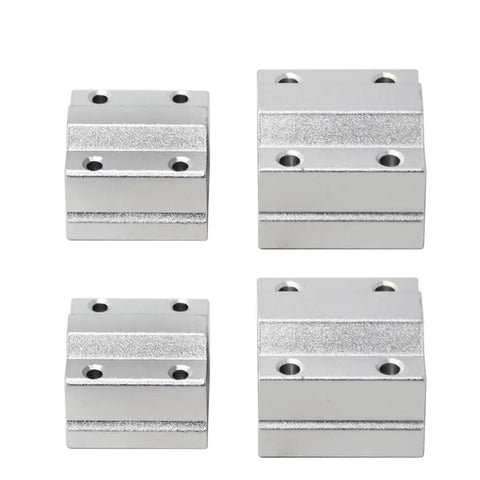 Heavy Duty SCS6UU Linear Motion Ball Bearing Slide Block Bushing with aluminum housing at various angles, ideal for CNC and 3D printers.