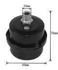 Two Pack Air Compressor Silencer Filter Metal Intake Noise Muffler Half Inch Pipe Thread 20mm, showing dimensions and design.