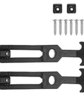 4 Pack Rubber Latches With Flexible T Handle Hasp Draw Latches, set with screws and components for secure fastening on white background.