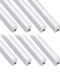Eight Pack Two Foot LED Shop Lights 6500K 10W 1100LM Linkable For Garage Workshop Ceiling Under Cabinet Lighting With Frosted Cover