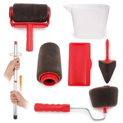 Cut The Grind And Skip The Tape With This Seamless Paint Roller And Flocked Wall Edger For Fast Mess Free Coating Save Bucks And Nail Pro Look On Any Surface Real Quick Deal - Microfiber roller, edger, and tools.